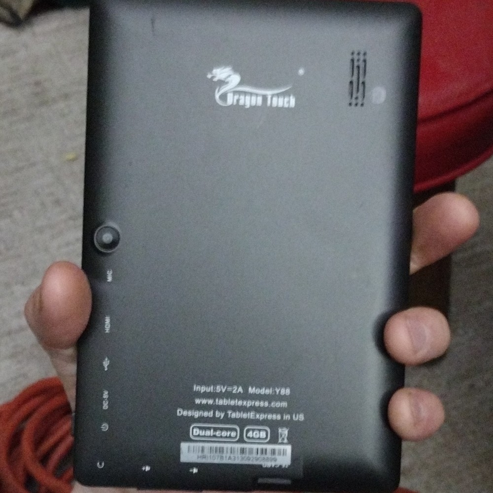 Dragon Touch Y88 Tablet Dual Core Processor 4GB Black Wi-Fi Internet