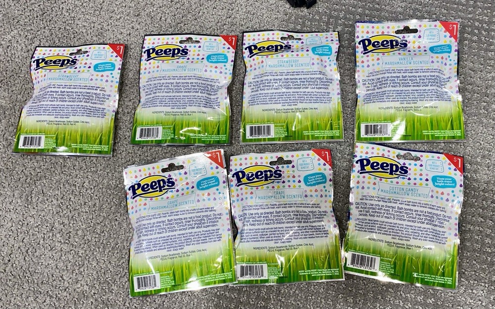 Peeps Dough Pack with Cutter & Bath Bombs Lot Chicks Bunny Marshmallow Easter
