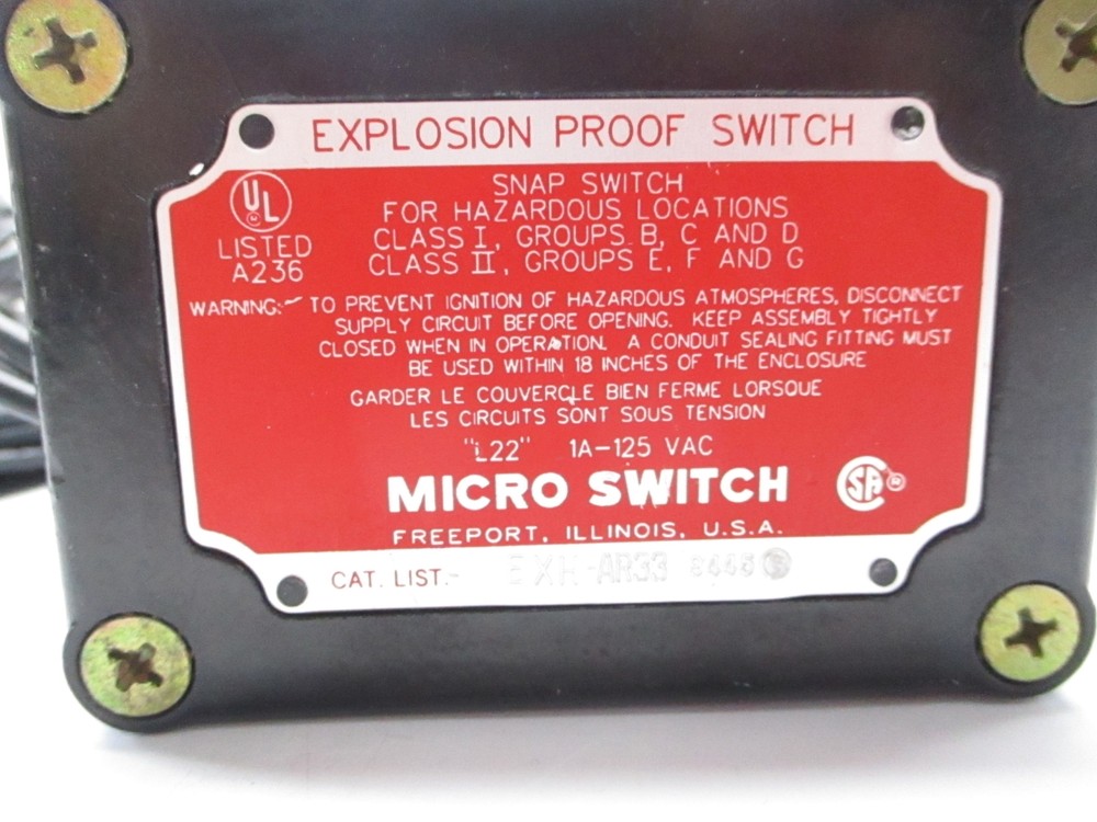 MICRO SWITCH EXH-AR33 LIMIT SWITCH NSNP