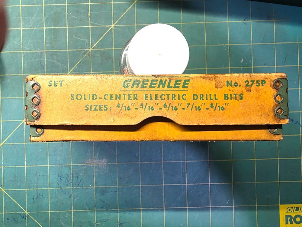 VINTAGE GREENLEE NO 275P SOLID CENTER ELECTRICAL DRILL BITS 5 PIECES