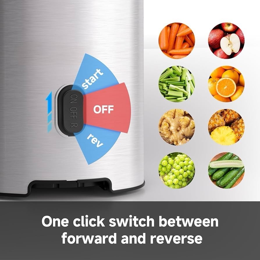 Cold press Juicer Machines with 5.2" Extra Self-Feeding