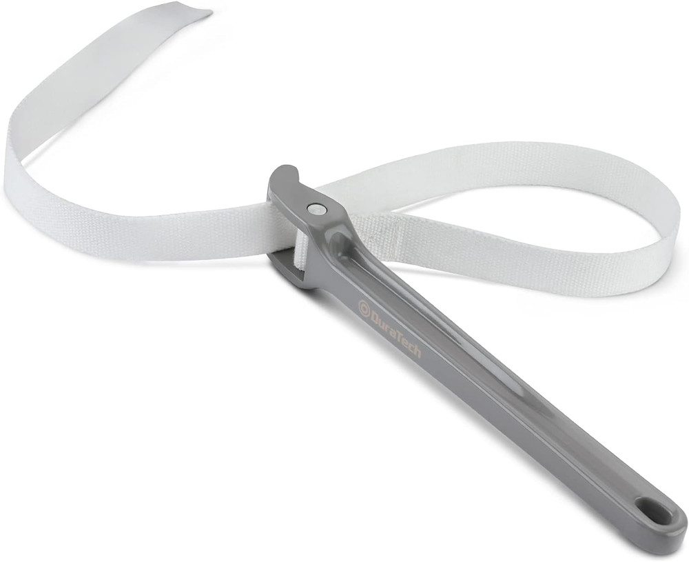 Strap Wrench 12" Handle, Adjustable Nylon Strap Pipe Wrenches, Oil Filter Strap