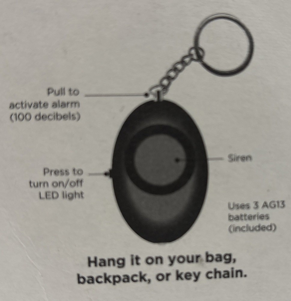 Pro Essentials Keychain Security Alarm Protection Alert 100 Decimal Sound