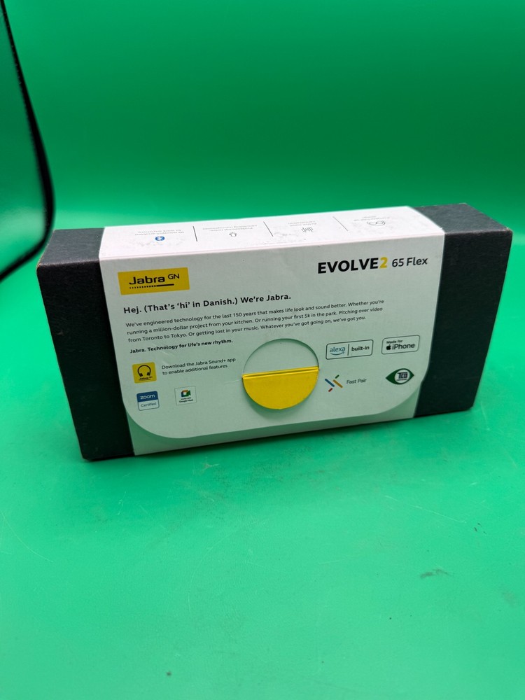 Jabra Evolve2 65 Flex Wireless Headset ANC NO USB DONGLE Black