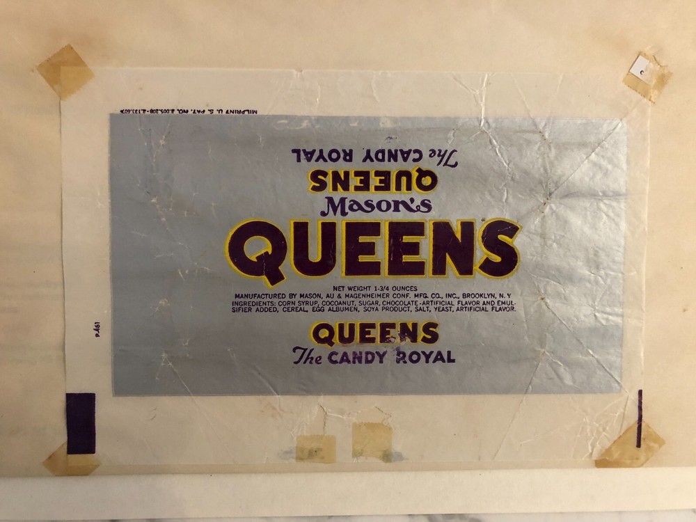 1940 Mason’s Queens Candy Bar Wrapper