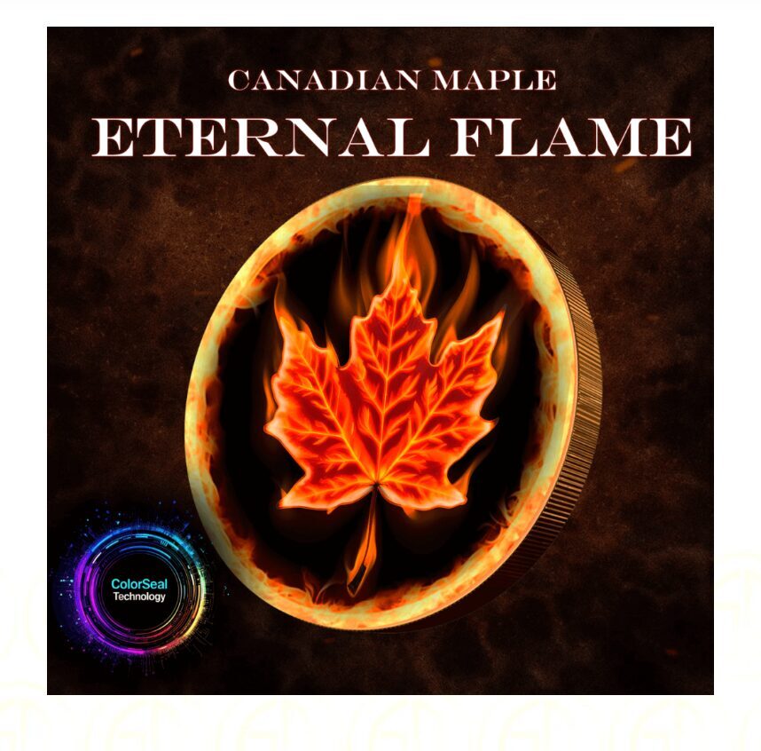 2024 Canada Maple Leaf Eternal Flame 1 oz Silver Coin