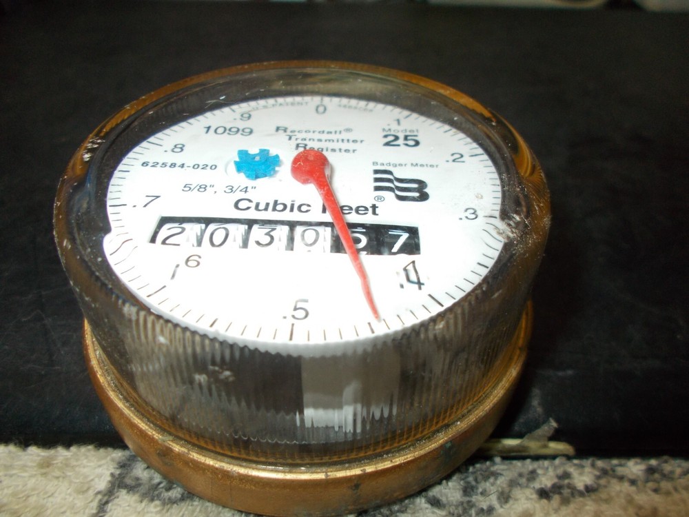 Badger Model 25 5/8" 3/4" Recordall Transmitter Register