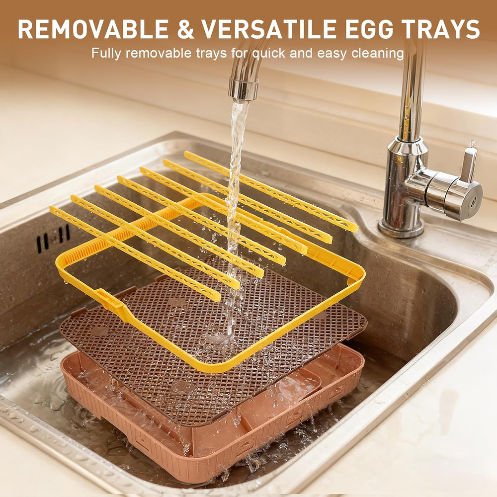 Automatic 56-Egg Incubator for Breeders, Sensor-Based Precise Humidity+Temp Cont