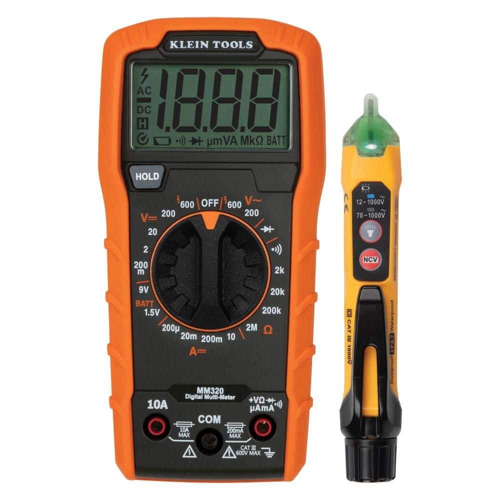 Digital Multimeter and Non-Contact Voltage Tester Set