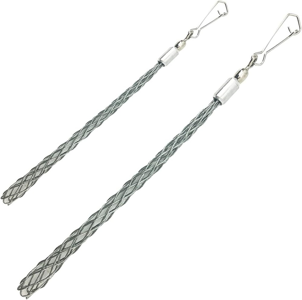 2pcs Eye Mesh Cable Grip Puller Galvanizing Cable Pulling Sock Grip Puller Rope