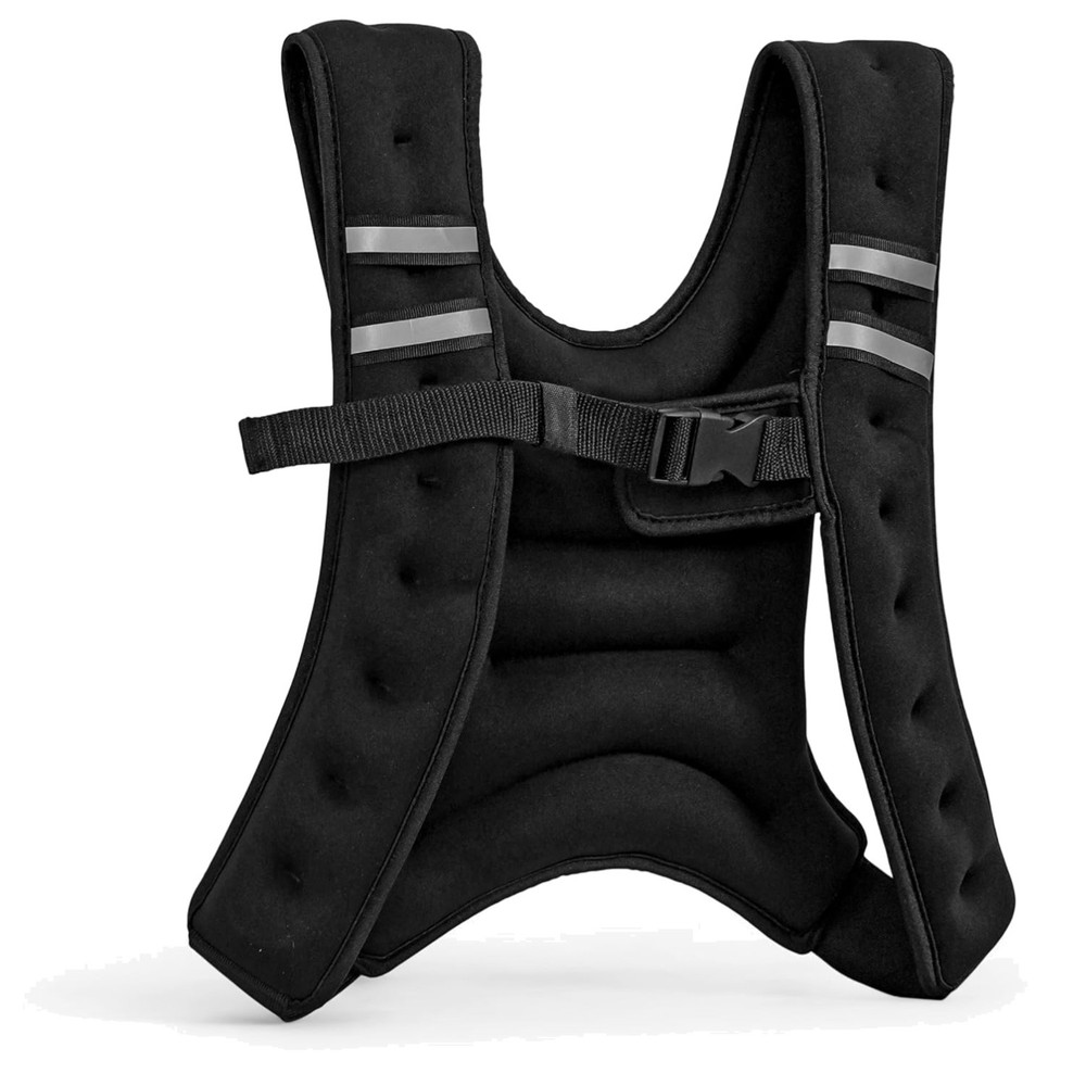 Versatile 12 lb Neoprene Weighted Vest with Reflective Strips for Workouts