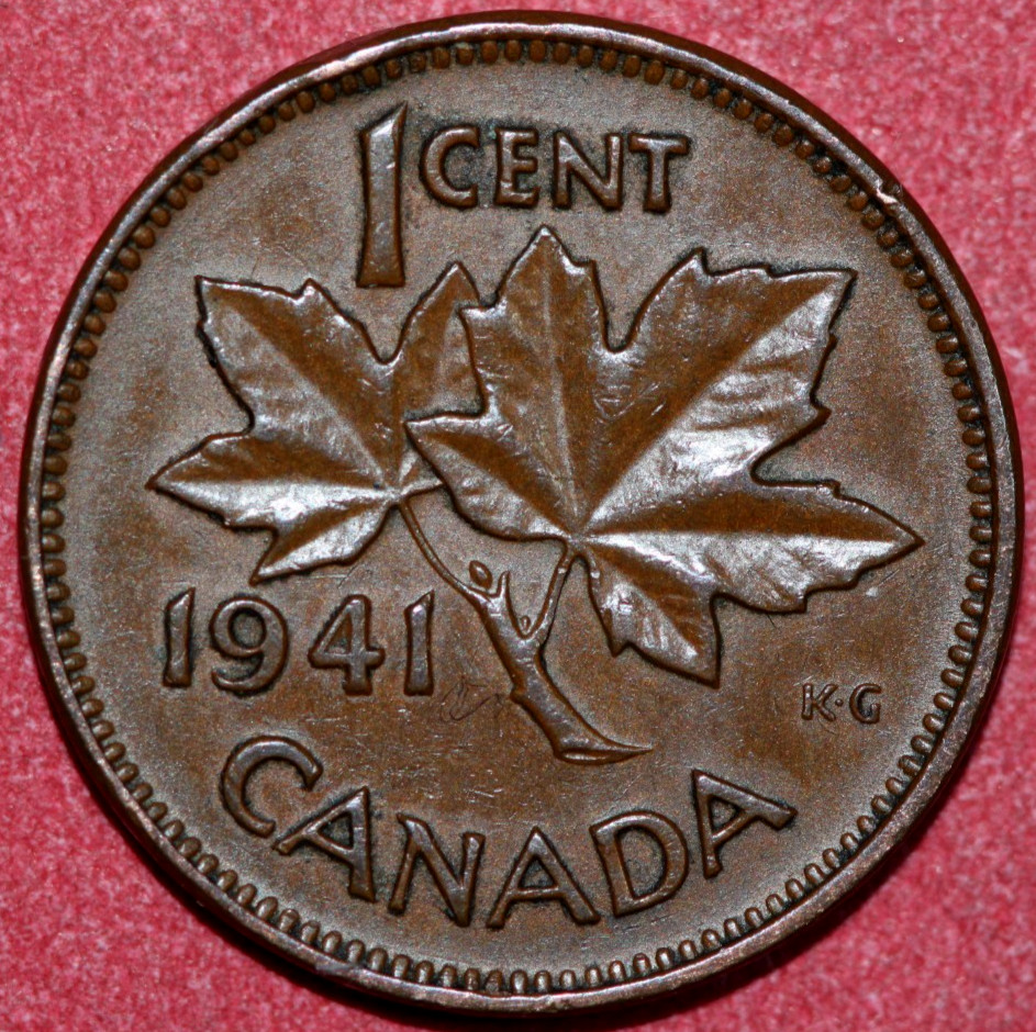 Canada  1941     Cent     King George VI   19mm