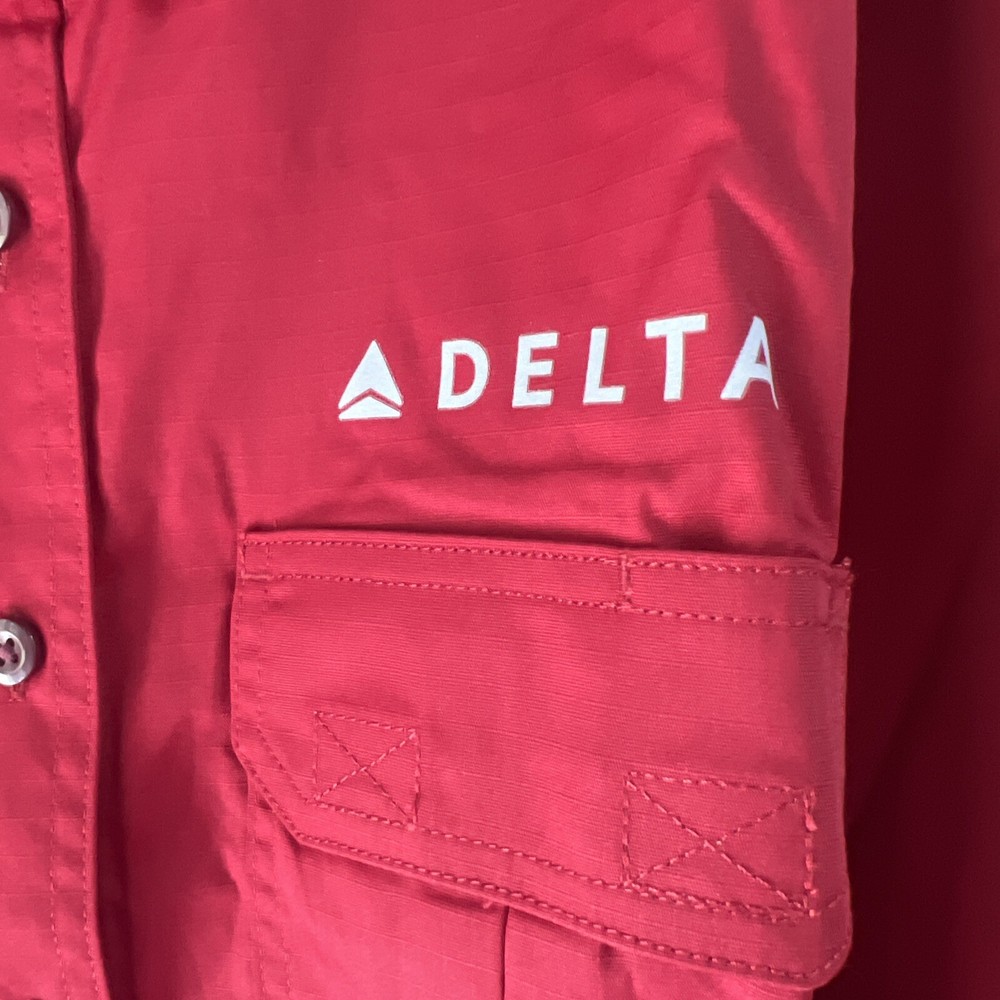 Delta Airlines - Lands End - long sleeve button up size medium 10–12