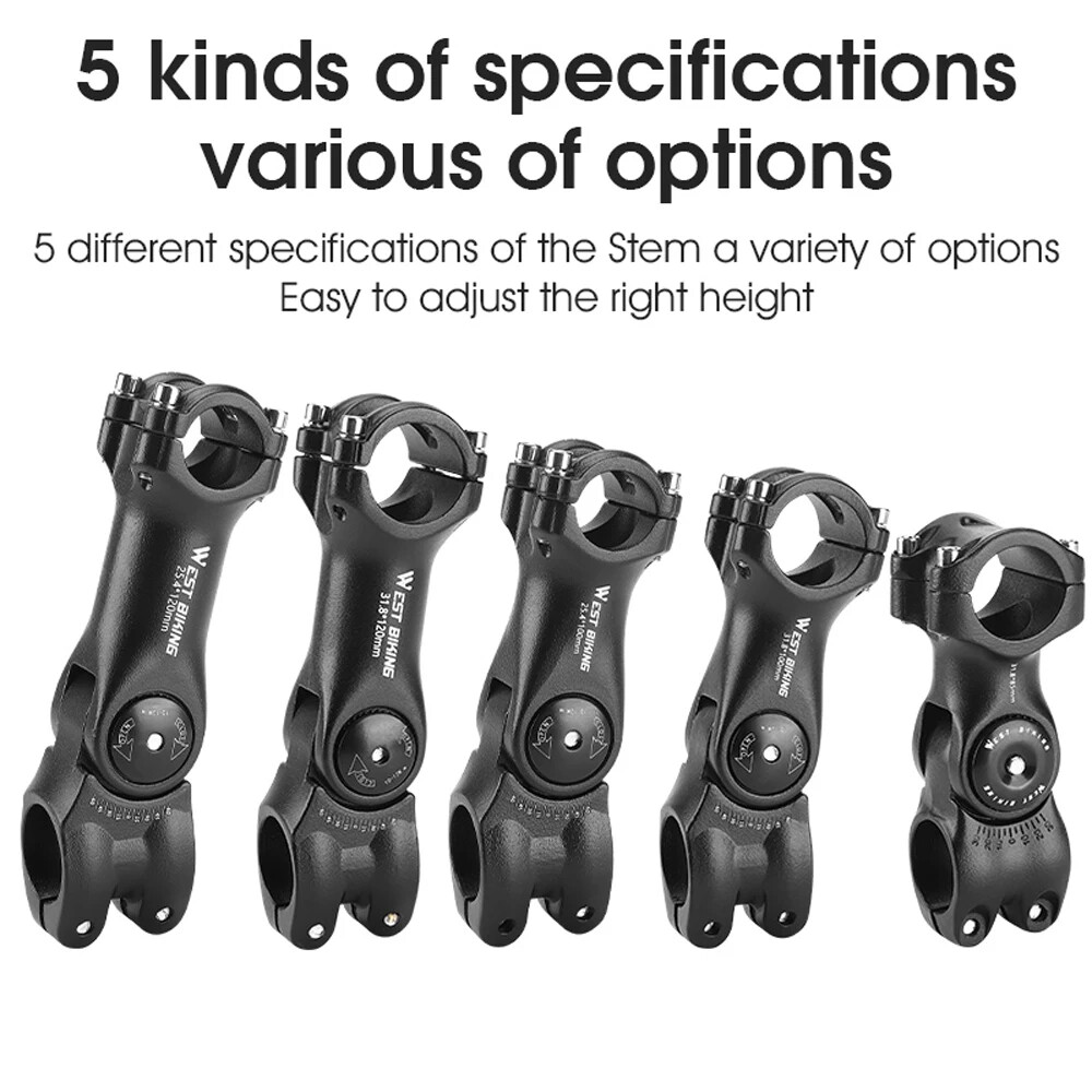 Adjustable Bicycle Handlebar Stem Variable 60 Degree Angle Bike Handlebar Riser