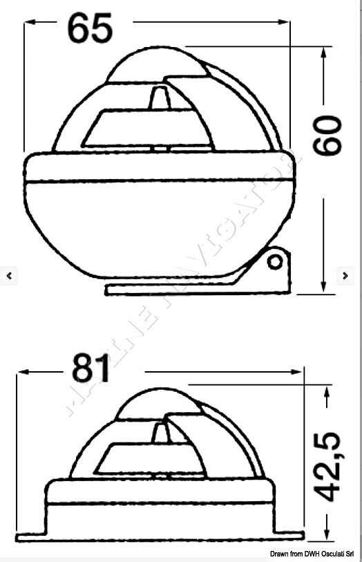 RIVIERA Comet Boat Marine Compass 2" Black Surface Mount