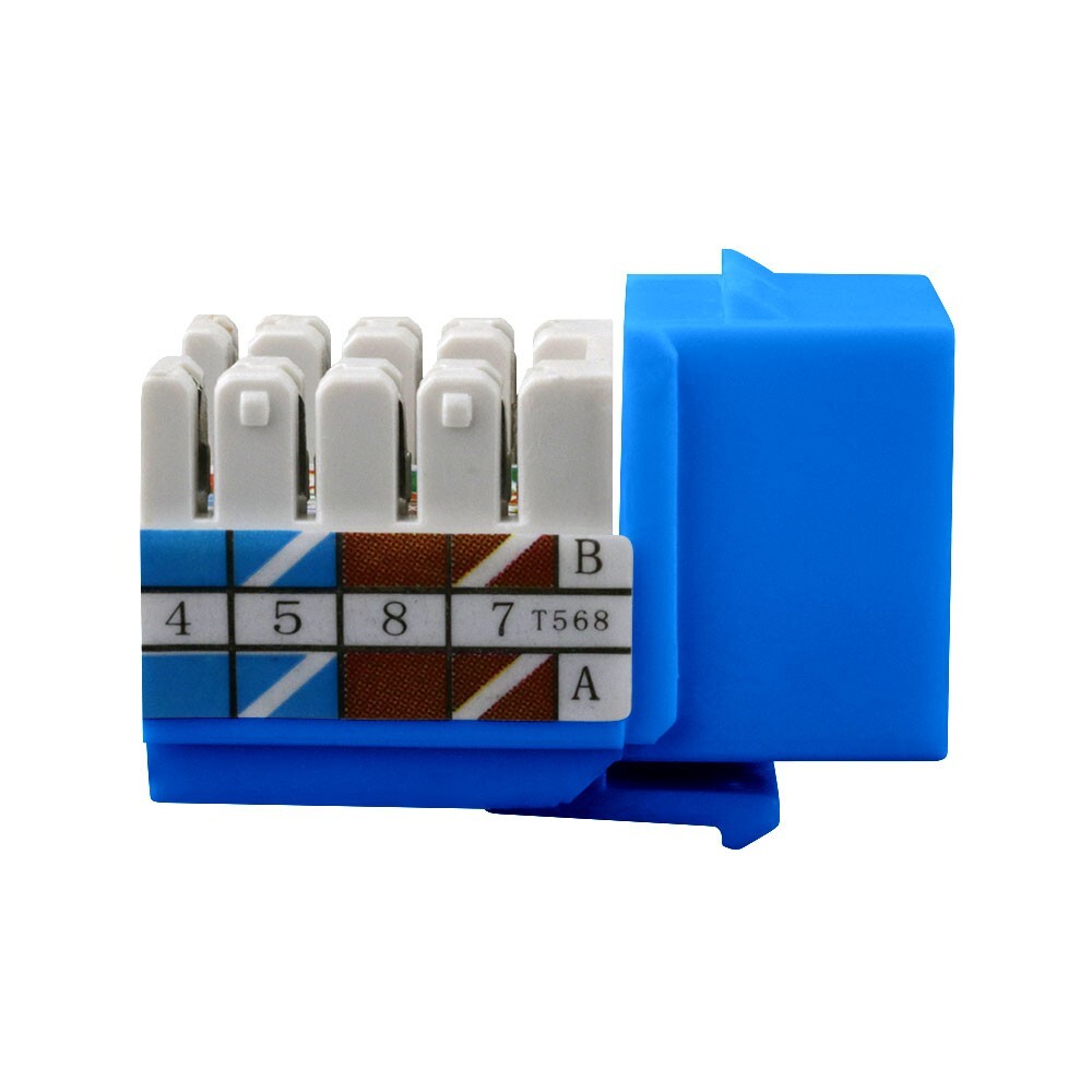 Construct Pro RJ45 Cat5e Keystone Jack Insert (Blue)
