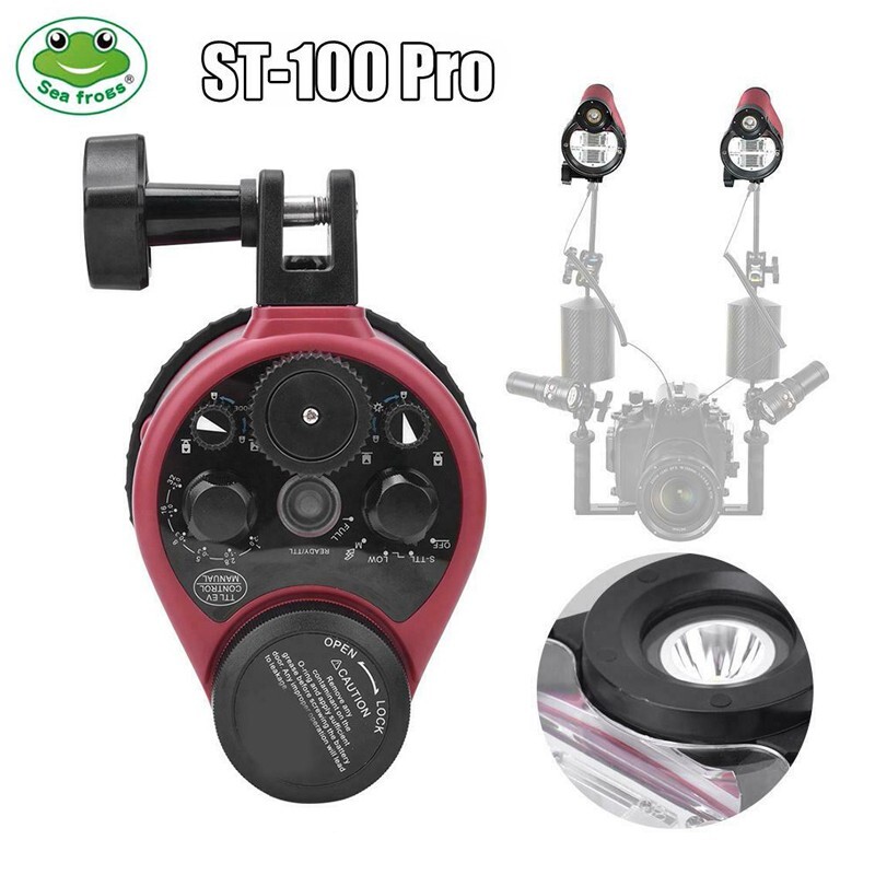 Seafrogs ST100 Pro 100m/325ft Underwater Strobe Waterproof Camera Flash Light