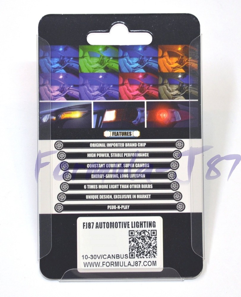 LED Light Canbus Error Free 6418 5W Warm White Two Bulbs License Plate Replace