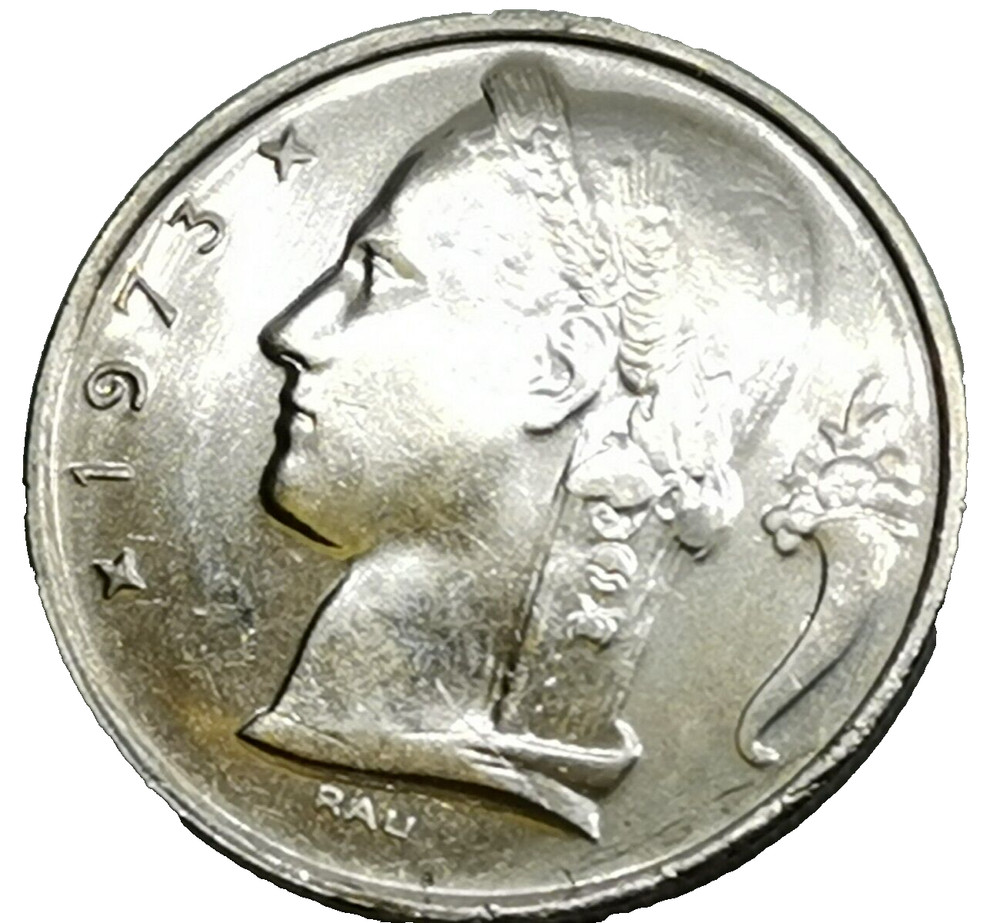 Ceres / Crowned Seedling Dutch text 5 Francs 1973 BELGIE (903E)