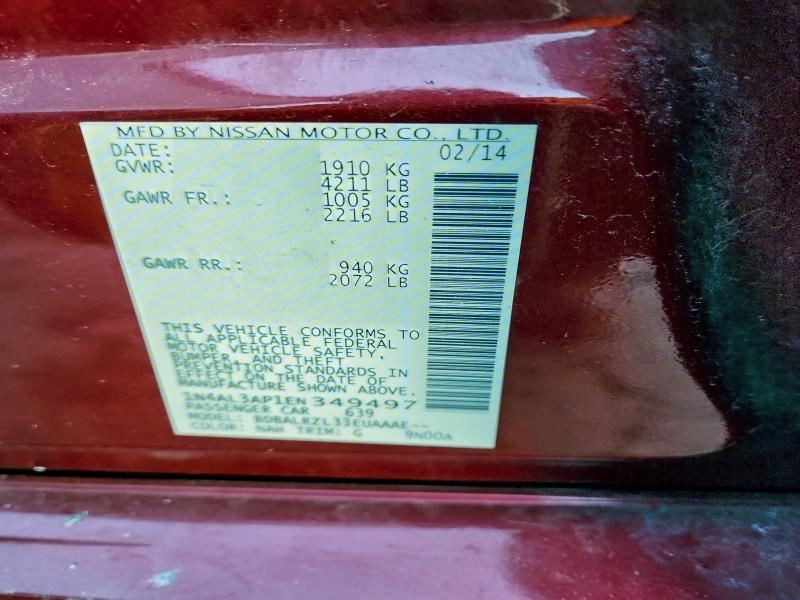 2014 ALTIMA Third Brake Light Tested OEM