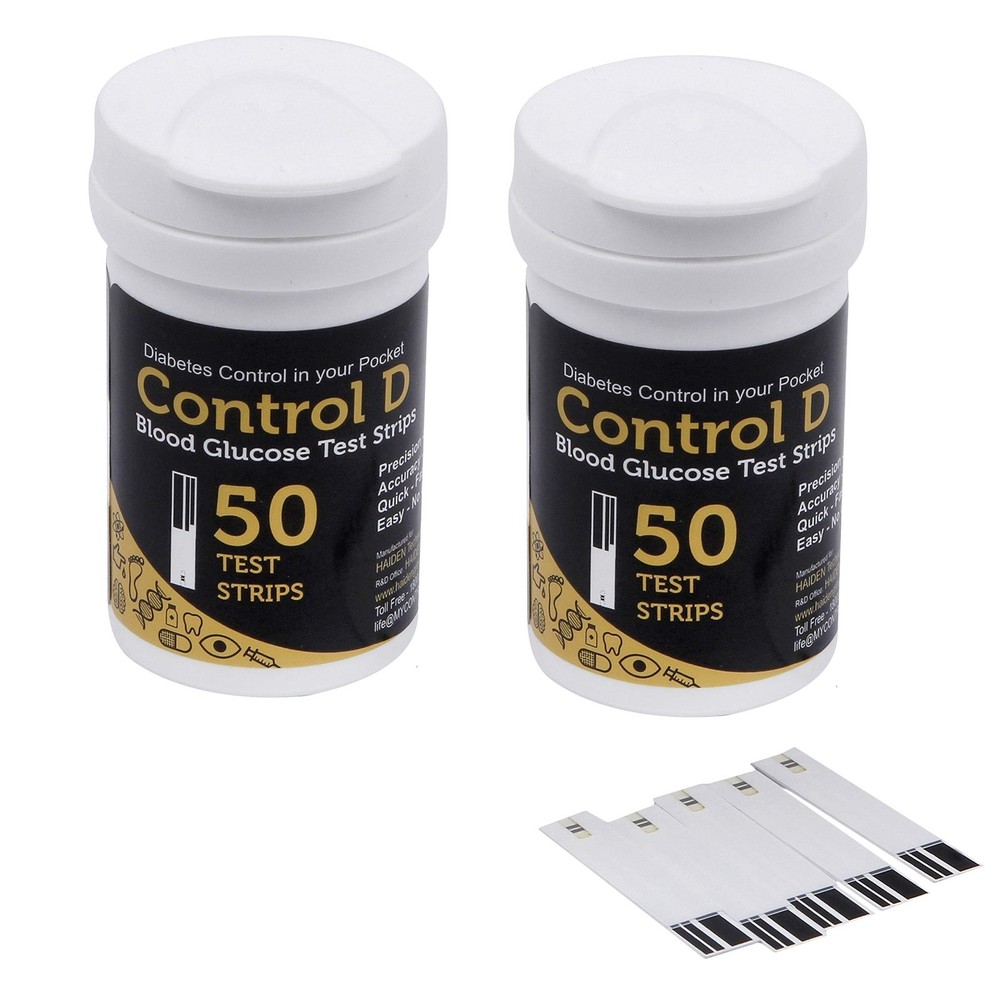 Control D Test Strips 100 Count (Black) For control d Glucometer