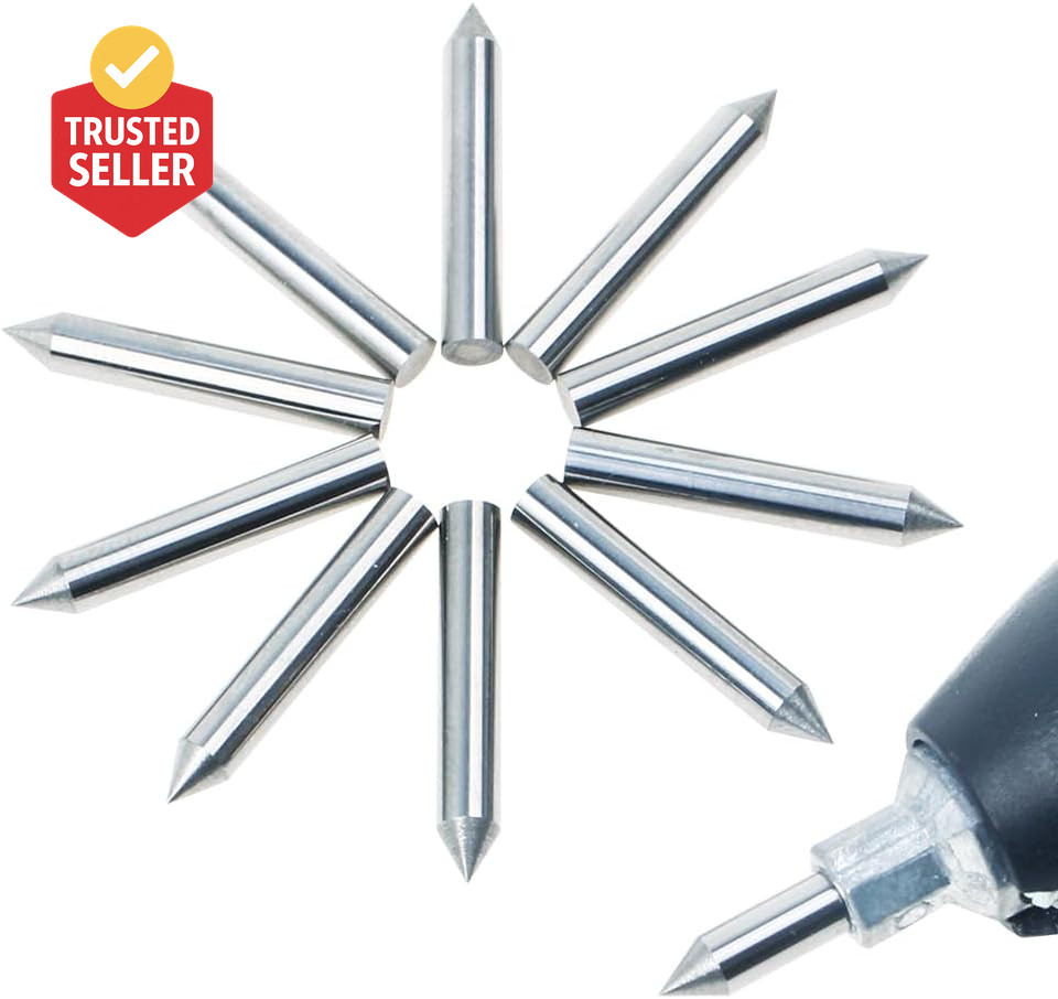 10Pcs Scribe Tips Engraver Bits Carbide Point Bit Nozzle for Rotary Tool Electri