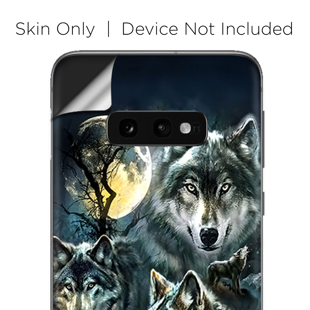 Skins Decal wrap for Samsung Galaxy S10e - 3 Wolves Moonlight