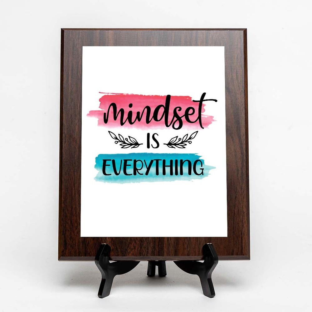 Mindset is Everything Decorative Wall Plaque (Full Color) | Positive Affirmation