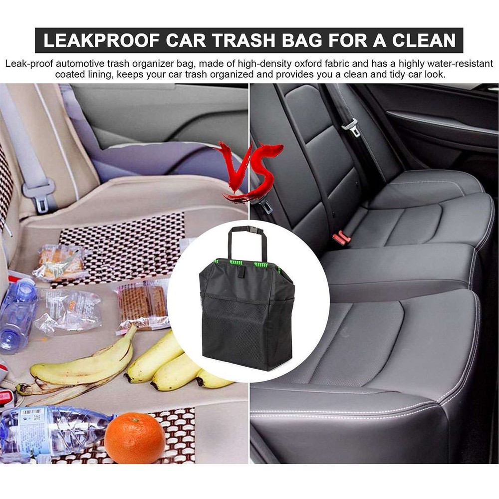 Foldable Car Trash Can Garbage Waterproof Litter Bin Bag Organizer Pocket Waste