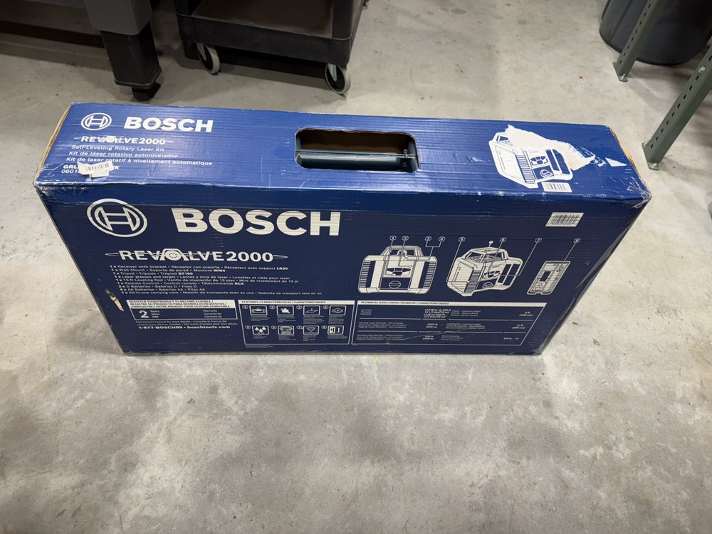 Bosch Revolve2000 Self-Leveling Horizontal/Vertical Rotary Laser Kit...