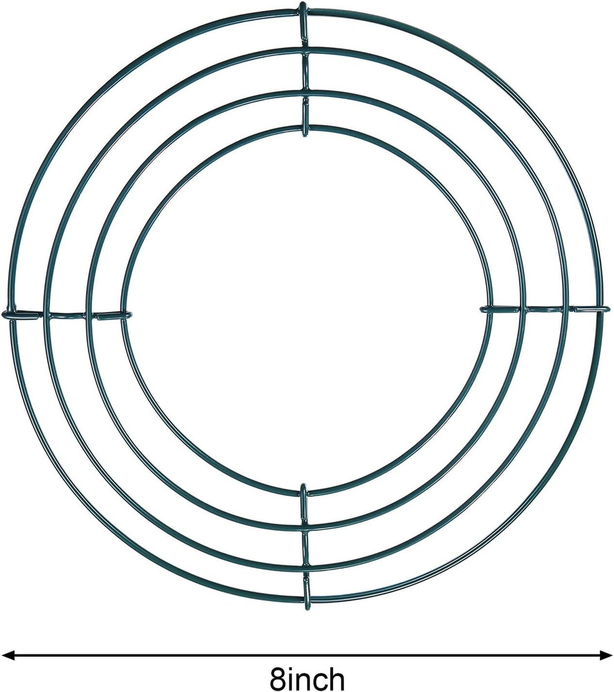 2 Pack Wreath Wire Frame Metal Wire Wreath Base Making Rings round Forms for Han