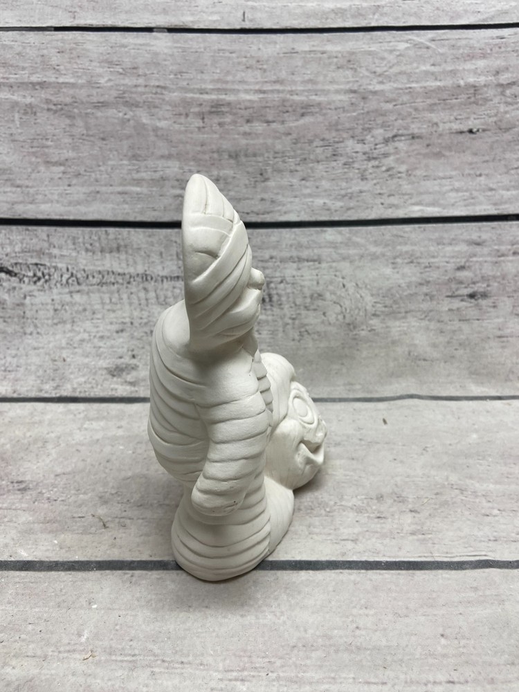 Halloween Mummy Ceramic Bisque Paint Ghost