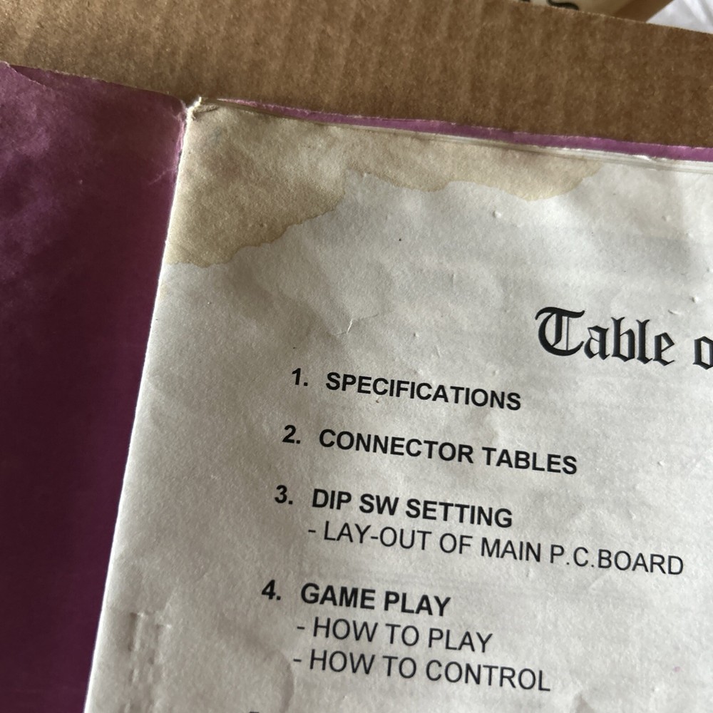 original Factory Zombie Raid Sammy Arcade Video game manual