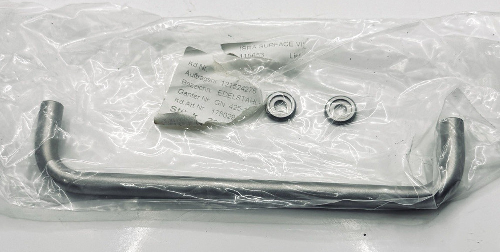 Isra Surface Vision 7" Pull Handle Round Stainless Steel w/ Backplate