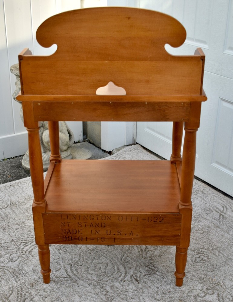 Vintage Lexington Solid Cherry Americana Stand/Table w/Pull-Out & Drawer