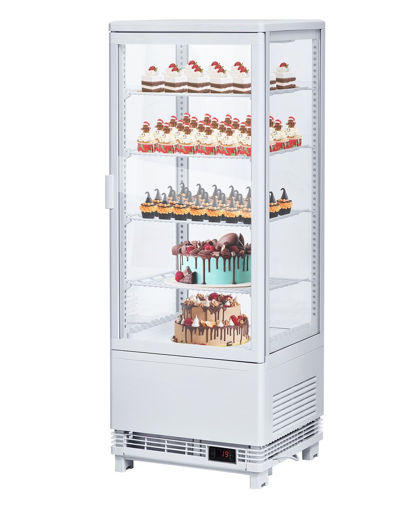 Refrigerator Display Case 3.5 Cu.Ft, Refrigerated Display Fridge for Pastry Cake