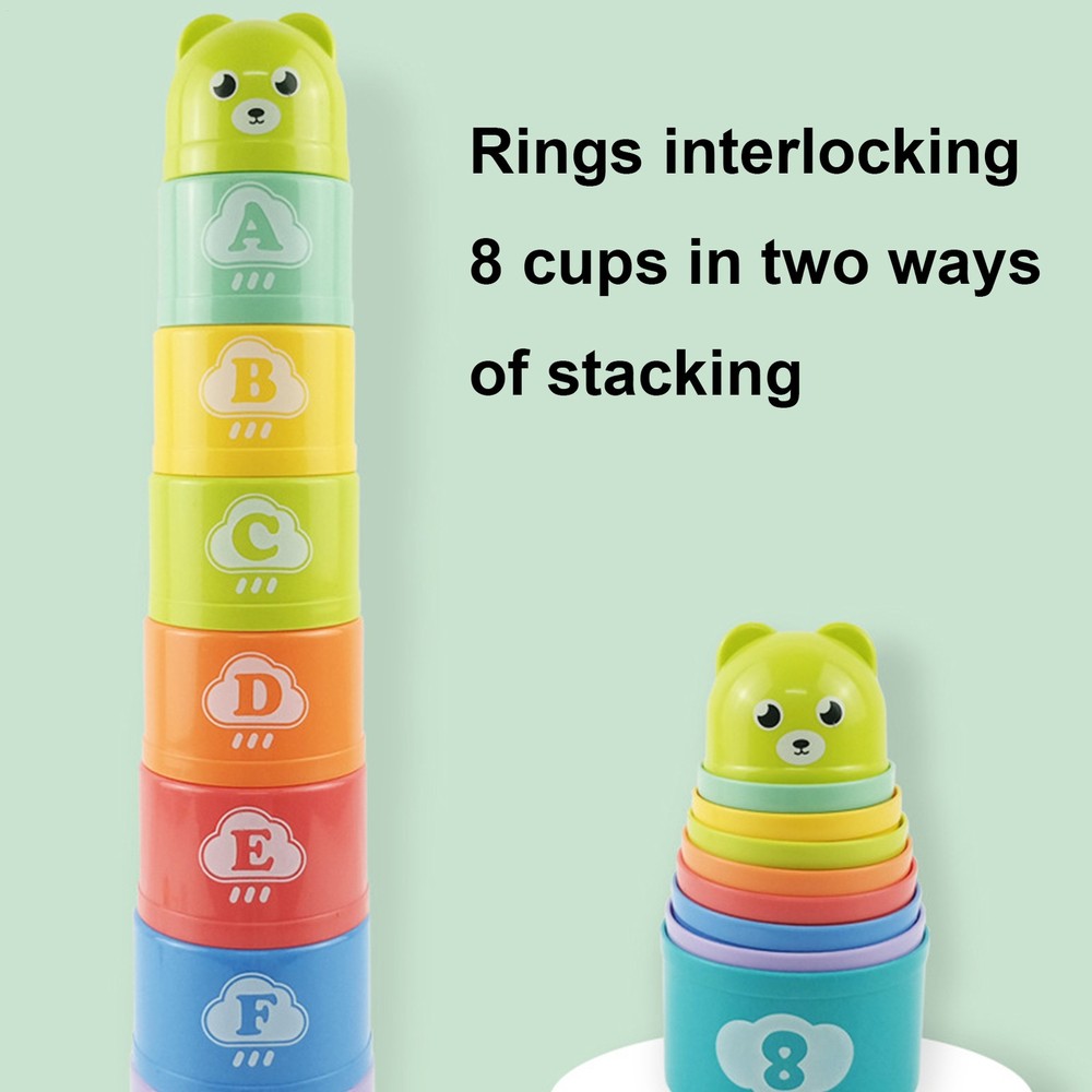 Stacking Cups Educational Nesting Cups Number Letter Stacking Cups Toy Fun Cute