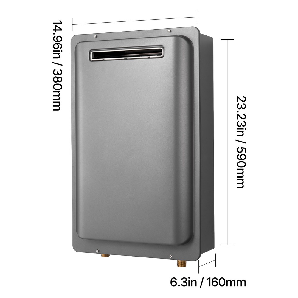 Uimoso Natural Gas Tankless Hot Water Heater 191,000 BTU Instant Outdoor 8 gal