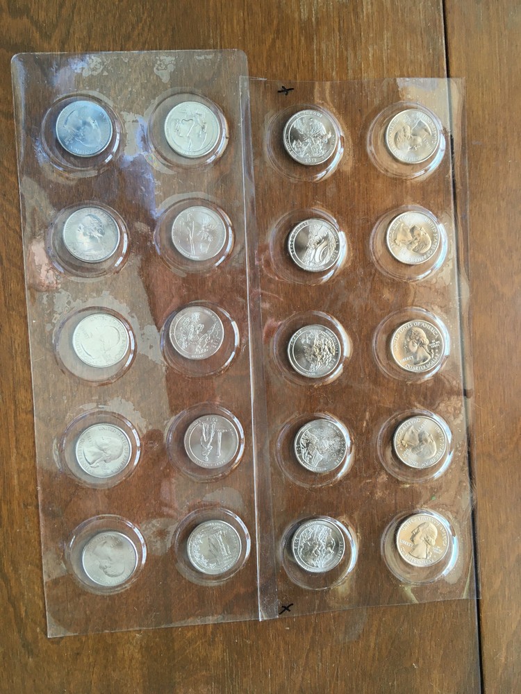 America the beautiful US 2012,2013 quarters different mint marks uncirculated //