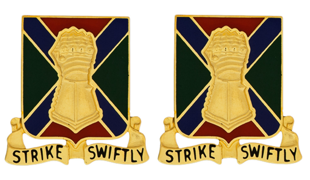 108th Armor Unit Crest - Pair - STRIKE SWIFTLY