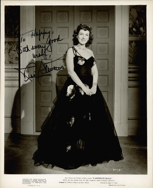 RISE STEVENS - AUTOGRAPHED INSCRIBED PHOTOGRAPH