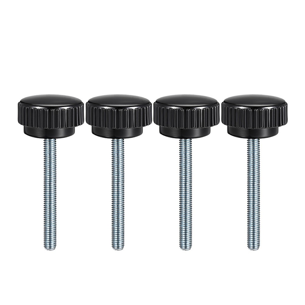 M8 x 60mm male thread knurled locking knobs 4 pcs