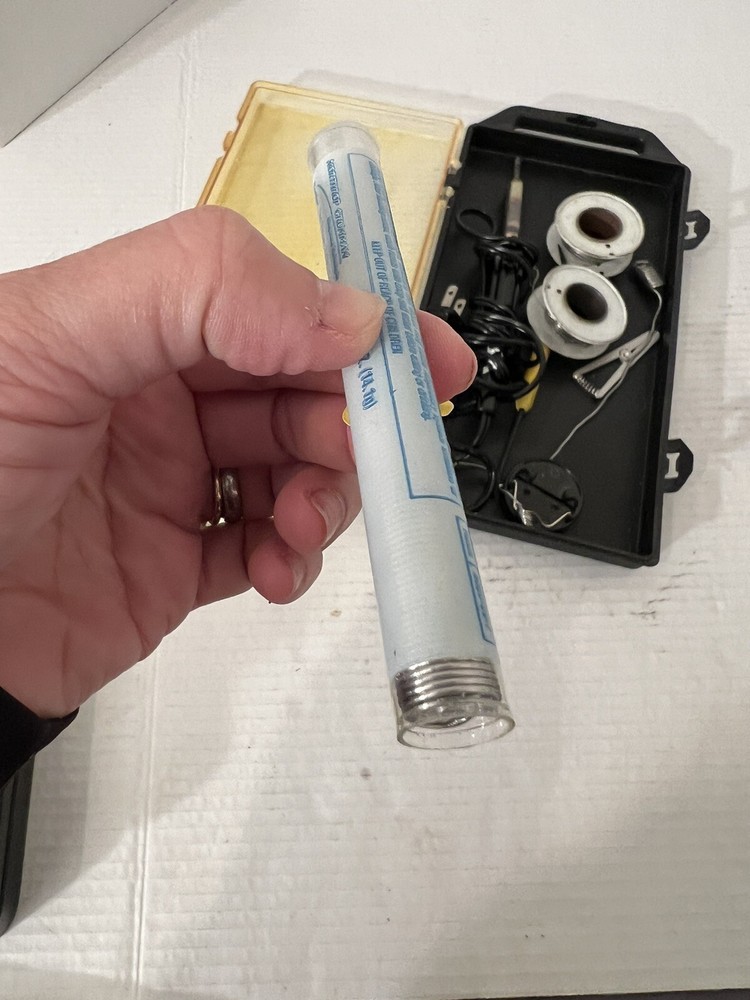 Radio Shack Container W/ Soldering Related Items UNTESTED