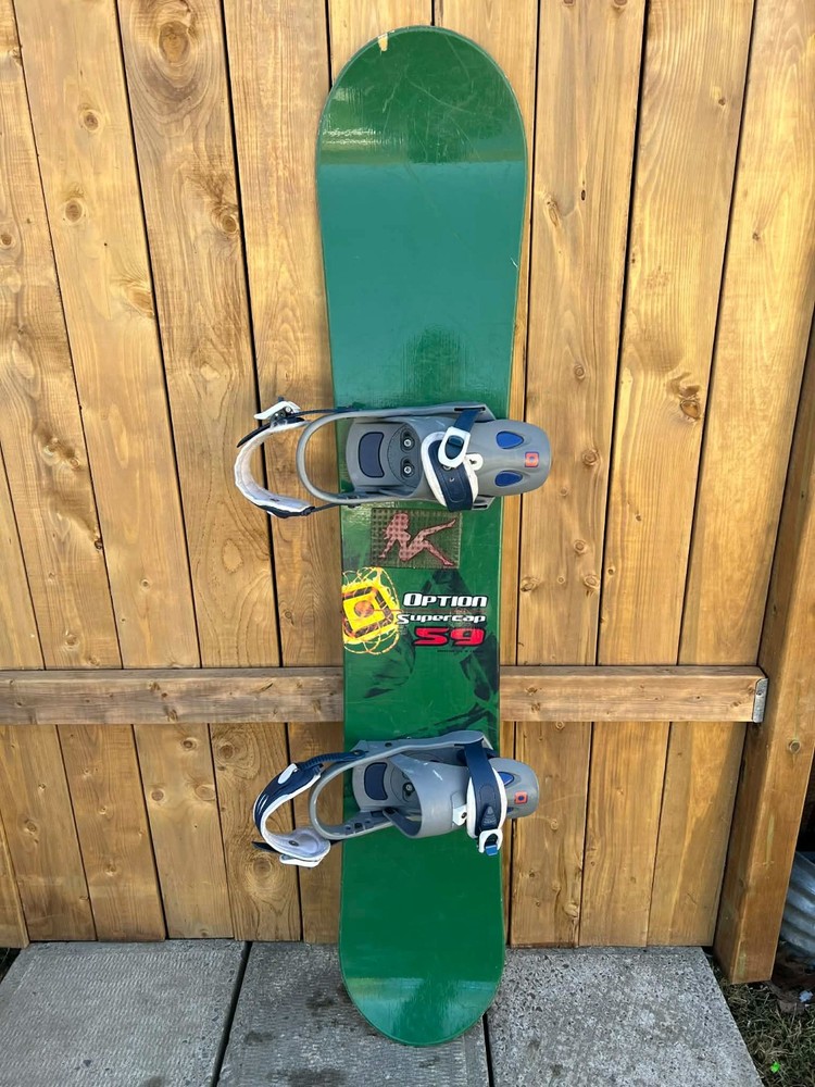OPTION SUPER CAP 59 Alpine Snowboard 160 cm 62" Long with Bindings