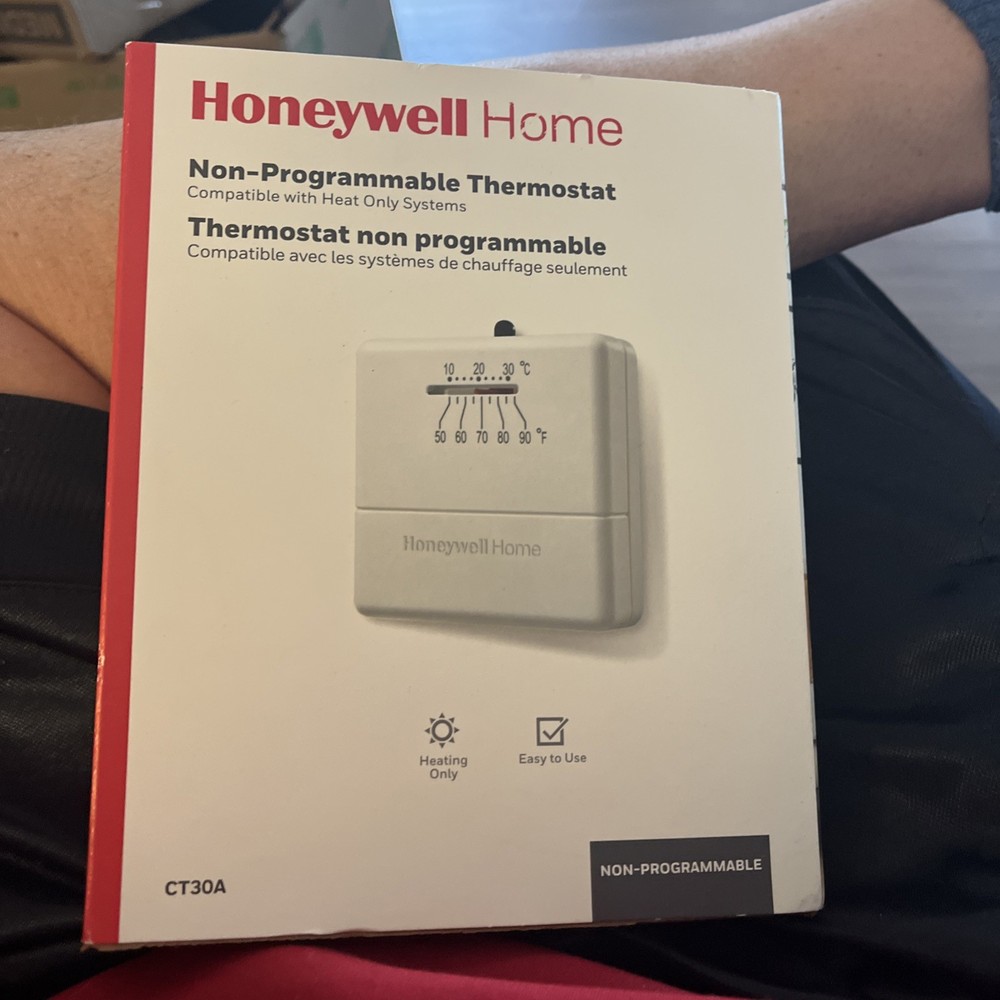 Honeywell Home Non Programmable Basic Thermostat Control Heat Only Square White