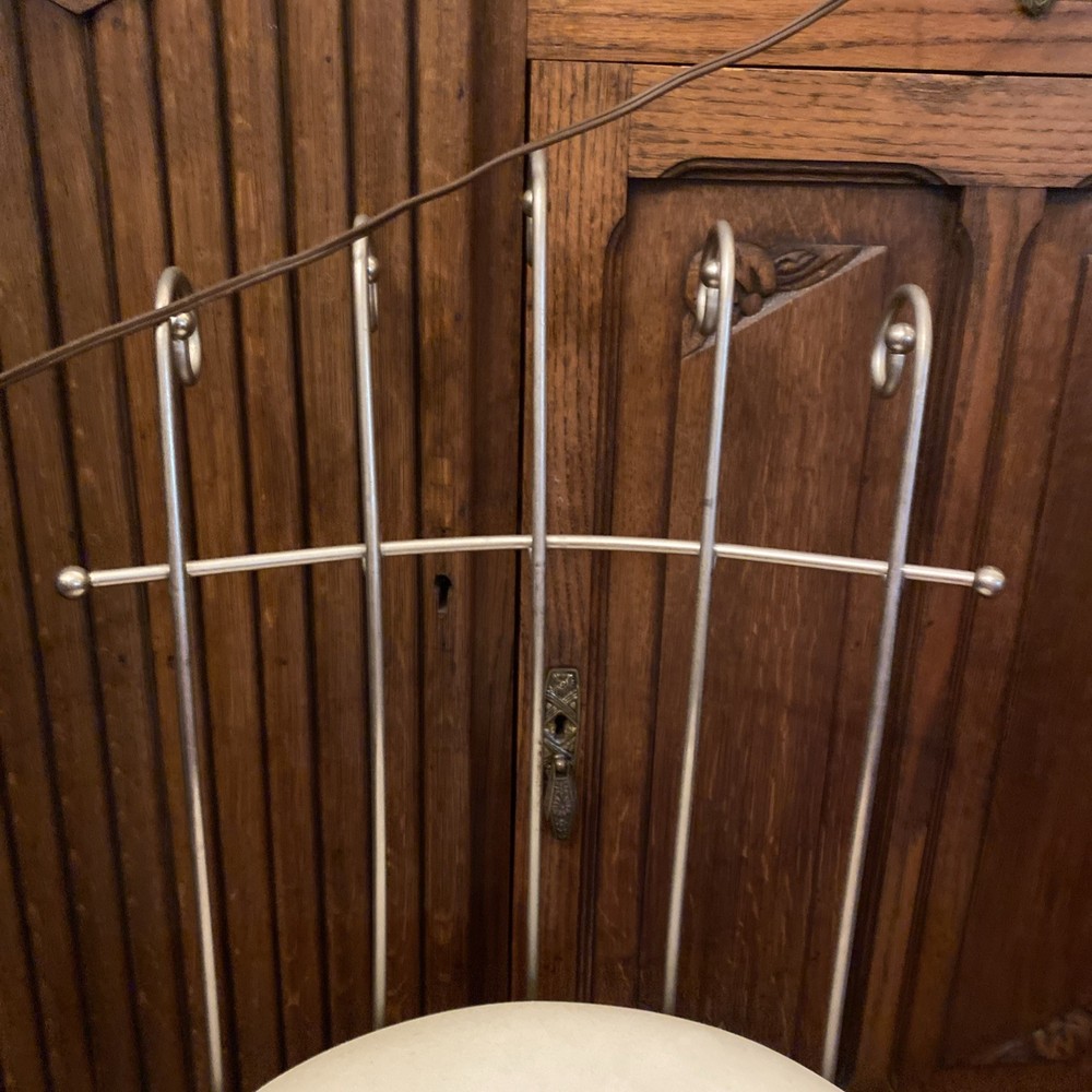 Vintage IRON WIRE VANITY CHAIR STOOL