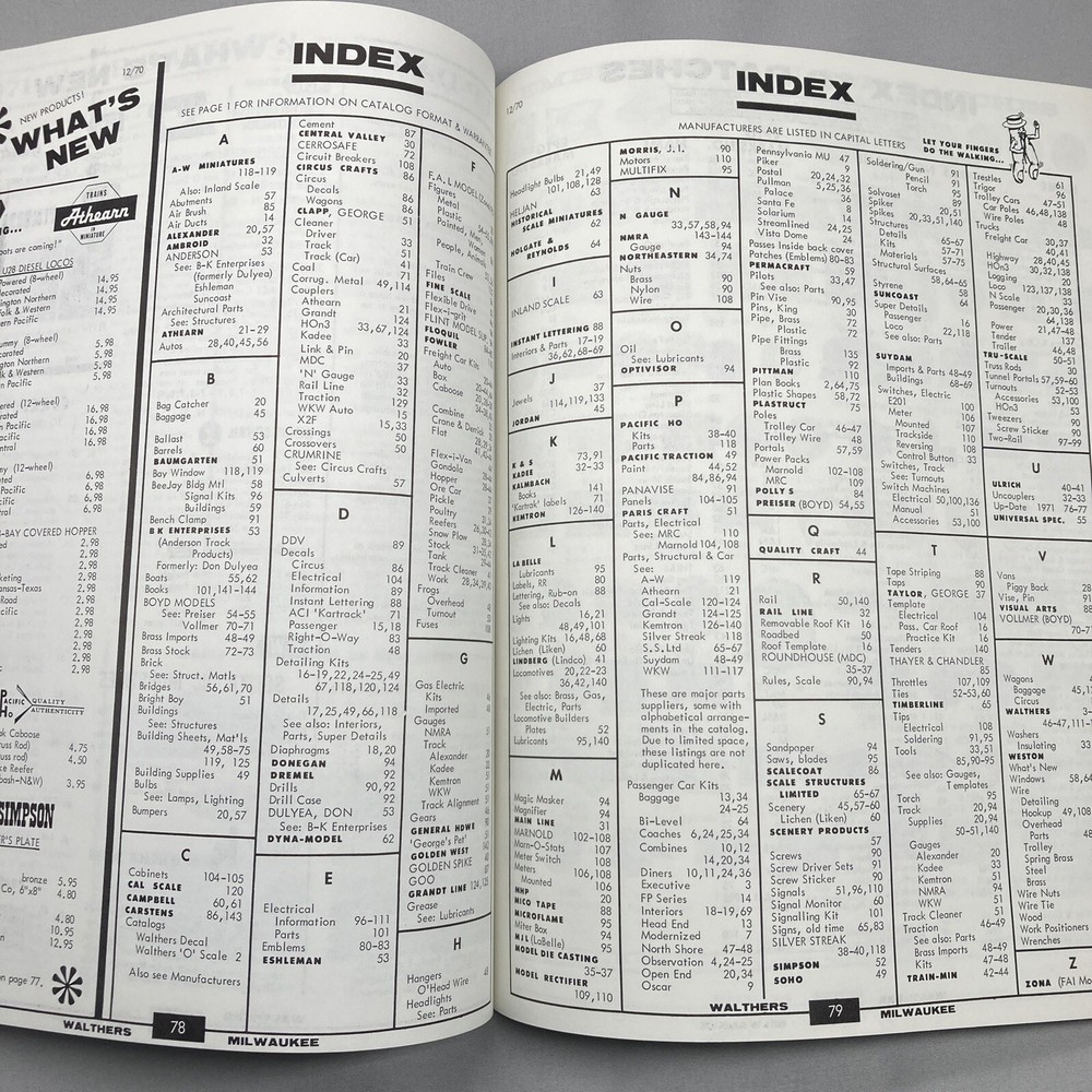 Walthers HO Scale Model Train Railroad Catalog 1971 Reference Manual