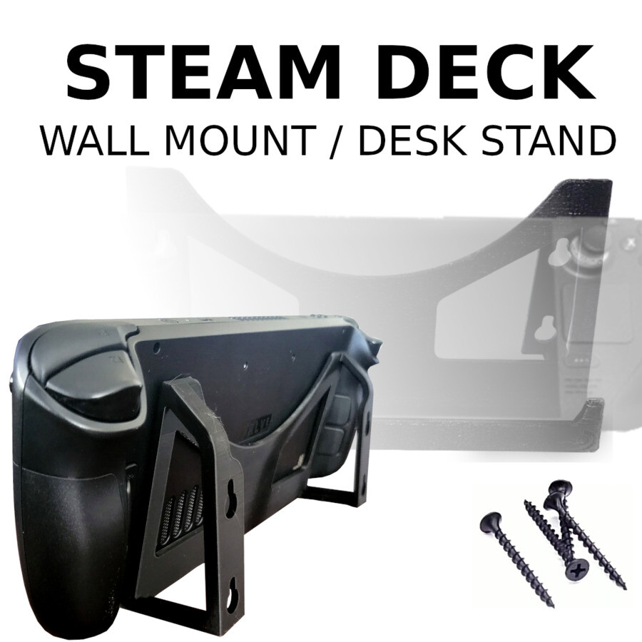 Desk Display Stand & Wall Mount Holder for Steam Deck *Includes hardware*