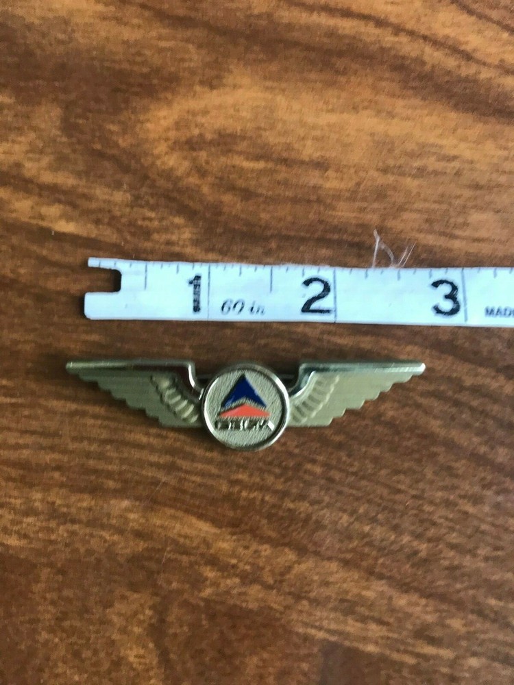 Vintage DELTA AIRLINES Pilot Wings Pin - Stoffel Seals