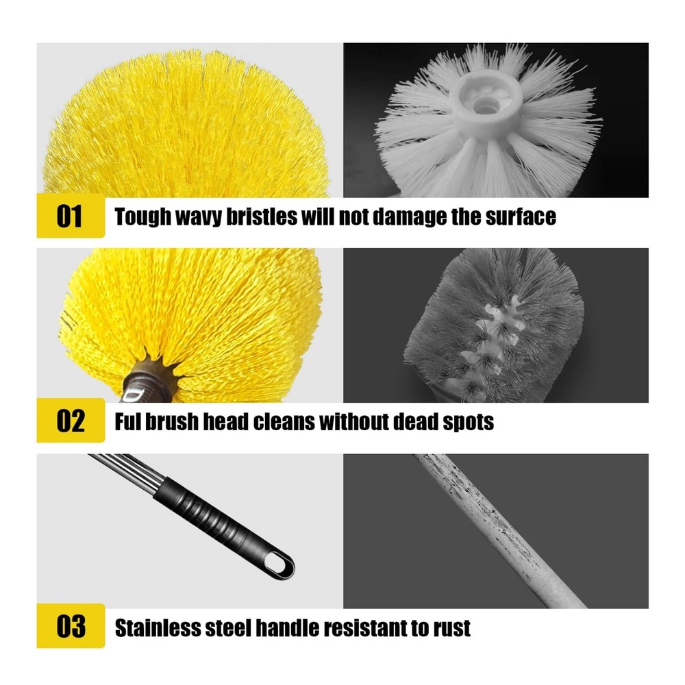 Cobweb Duster with Extension Pole，6-Feet Handle Aluminum Telescoping Pole